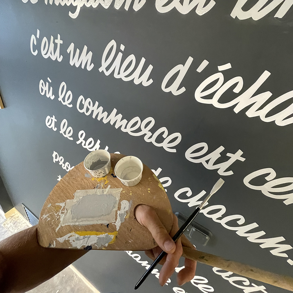 Biocoop Larmor 2 peinture lettres enseigne lorient bretagne