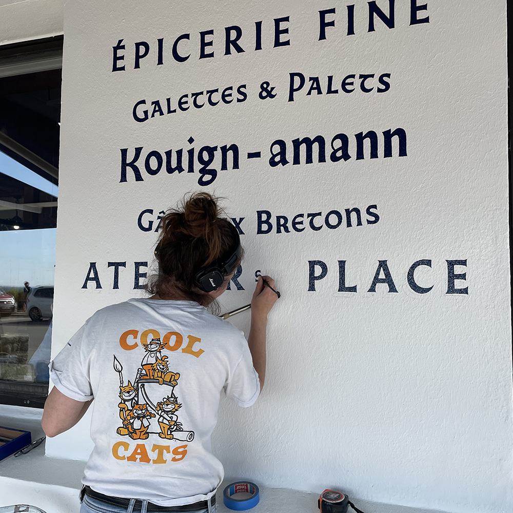 Biscuiterie Fort Bloc 1 peinture lettres enseigne lorient bretagne