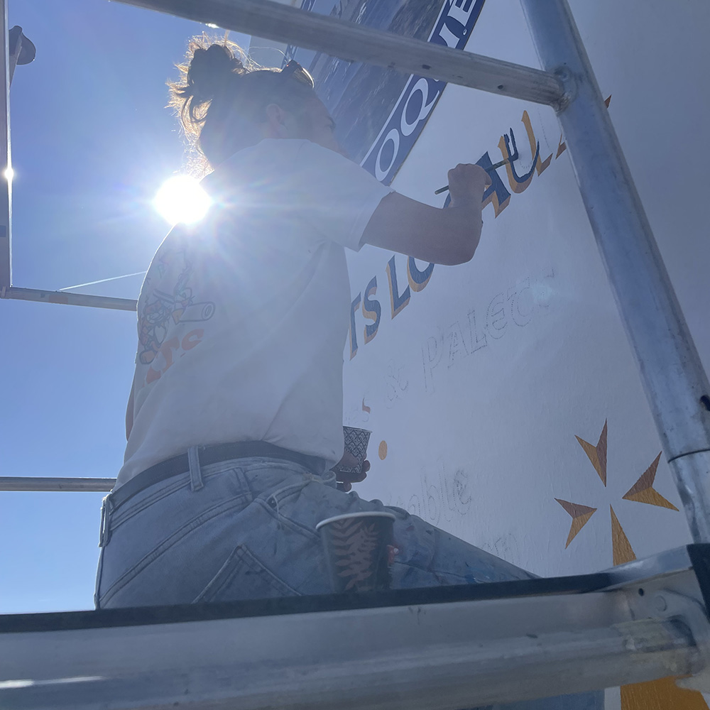 Biscuiterie Fort Bloc 2 peinture lettres enseigne lorient bretagne