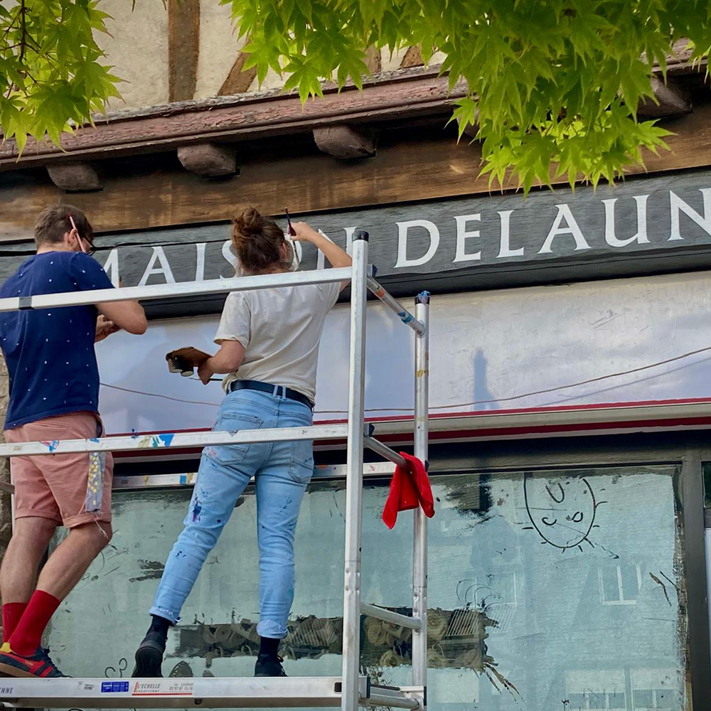 Biscuiterie Vannes 1 peinture lettres enseigne lorient bretagne