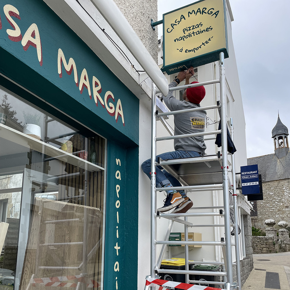 Casa Marga 4 peinture lettres enseigne lorient bretagne