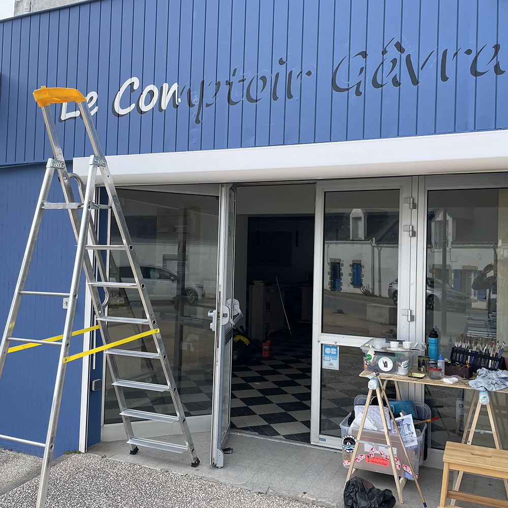Comptoir Gâvrais 6 peinture lettres enseigne lorient bretagne