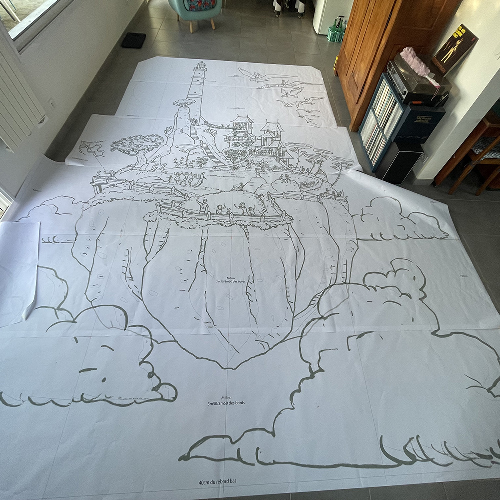 Fresque Brandérion 11 peinture lettres enseigne lorient bretagne