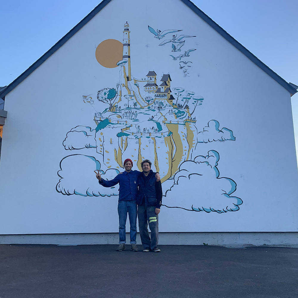 Fresque Brandérion 14 peinture lettres enseigne lorient bretagne