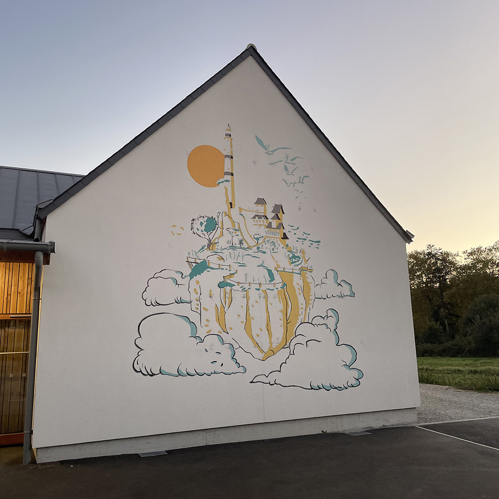 Fresque Brandérion 18 peinture lettres enseigne lorient bretagne