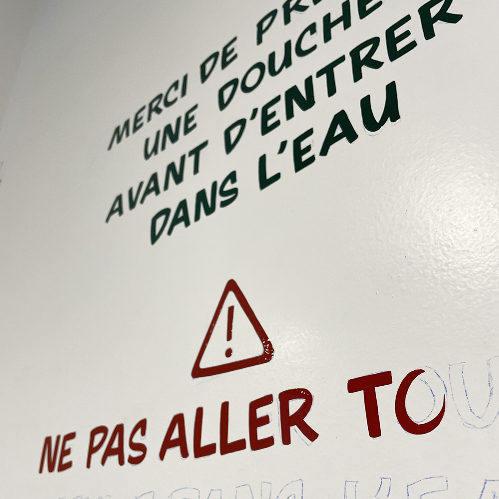 Kinés Quéven 6 peinture lettres enseigne lorient bretagne