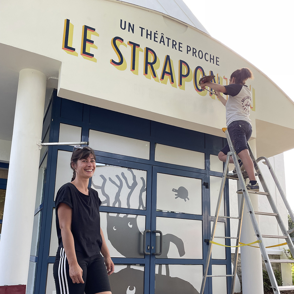 Le Strapontin 6 peinture lettres enseigne lorient bretagne