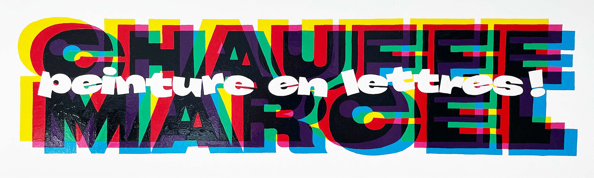 Logo Chauffe Marcel peinture lettres lorient bretagne