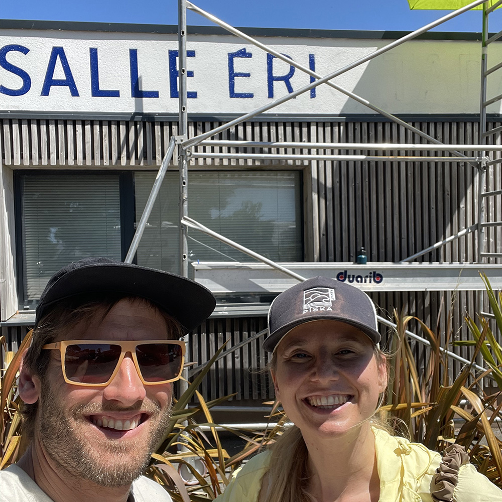 Salle Tabarly 7 peinture lettres enseigne lorient bretagne