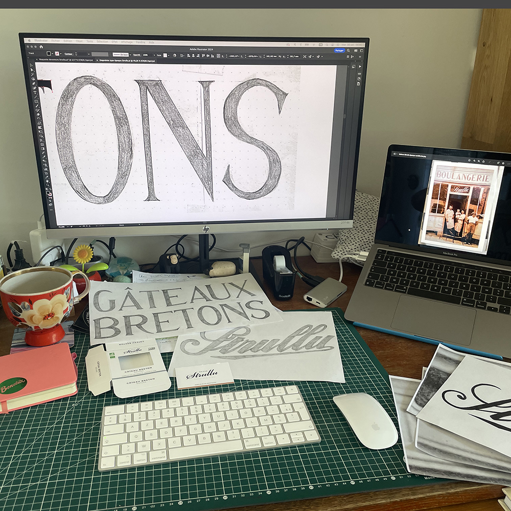 Strullu 4 peinture lettres enseigne lorient bretagne