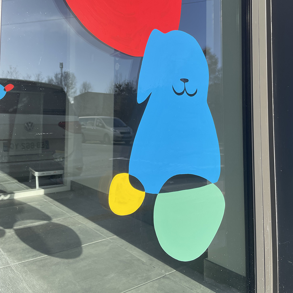 Vétos Guidel 7 peinture lettres enseigne lorient bretagne